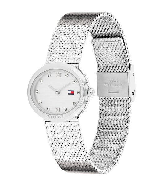 Horloge TOMMY HILFIGER MOIRA Dames 1782846 Analoog Behuizing MINERAAL Zilverkleurig Bracelette Roestvrij staal Staal Etanchéiteiten 3BAR