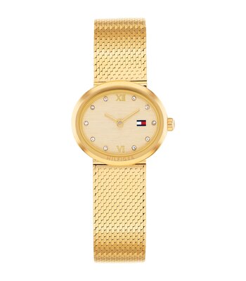 Horloge TOMMY HILFIGER MOIRA Dames 1782847 Analoog Behuizing MINERAAL Geelgoud Bracelette Staal Geelgoudkleurig Etanchéiteiten 3BAR