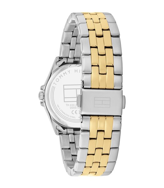 Montre TOMMY HILFIGER JADE Femme 1782855 Analogue Cadran MINERAL Blanc Bracelet Acier inoxydable Acier / or jaune Etanchéité 3BAR