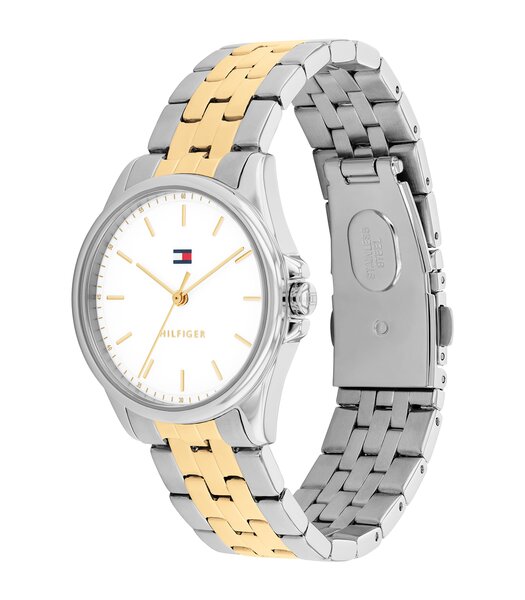 Montre TOMMY HILFIGER JADE Femme 1782855 Analogue Cadran MINERAL Blanc Bracelet Acier inoxydable Acier / or jaune Etanchéité 3BAR
