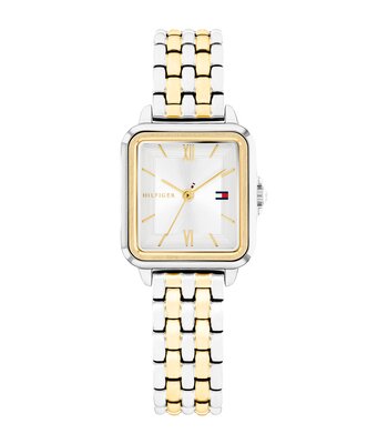 Horloge TOMMY HILFIGER MIA Dames 1782861 Analoog Behuizing MINERAAL Zilverkleurig Bracelette Roestvrij staal Staal / geelgoudkleurig Etanchéiteiten 3B