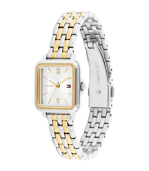 Horloge TOMMY HILFIGER MIA Dames 1782861 Analoog Behuizing MINERAAL Zilverkleurig Bracelette Roestvrij staal Staal / geelgoudkleurig Etanchéiteiten 3B