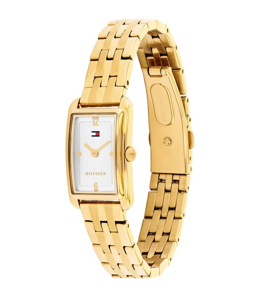 Montre TOMMY HILFIGER MADISON Femme 1782863 Analogue Cadran MINERAL Blanc Bracelet Acier Or jaune Etanchéité 3BAR