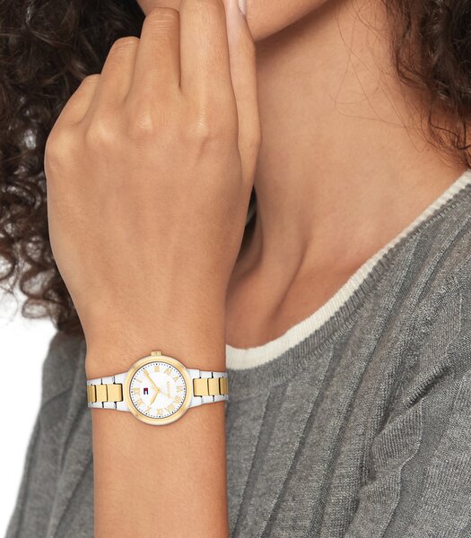 Montre TOMMY HILFIGER BECCA Femme 1782903 Analogue Cadran MINERAL Argenté Bracelet Acier inoxydable Acier / or jaune Etanchéité 3BAR