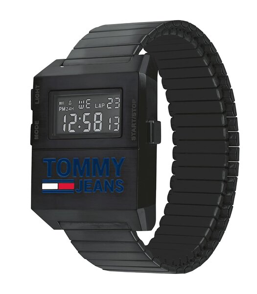 Montre TOMMY HILFIGER EXPEDITION Homme 1791671 Analogue Cadran MINERAL Noir Bracelet Acier Noir Etanchéité 3BAR