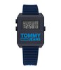 Montre TOMMY HILFIGER EXPEDITION Homme 1791677 Analogue Cadran MINERAL Noir Bracelet Silicone Bleu Etanchéité 3BAR