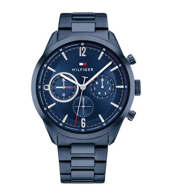 Montre TOMMY HILFIGER MATTHEW Homme 1791945 Analogue Cadran MINERAL Bleu Bracelet Acier Bleu Boucle déployante Etanchéité 5BAR