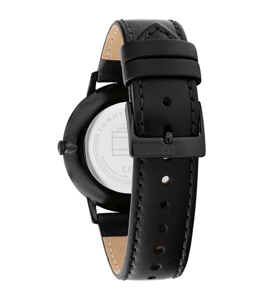 Montre TOMMY HILFIGER LUNAR NEW YEAR Homme 1791976 Analogue Cadran MINERAL Rouge Bracelet Cuir Noir Boucle ardillon Etanchéité 3BAR