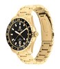 Montre TOMMY HILFIGER TH85 SWISS GMT Homme 1792133 Analogue Cadran MINERAL Noir Bracelet Acier Or jaune Etanchéité 20BAR