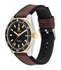 Horloge TOMMY HILFIGER TH85 AUTOMATIC Heren 1792142 Analoog Behuizing MINERAAL Zwart Bracelette Leer Bruin Etanchéiteiten 10BAR