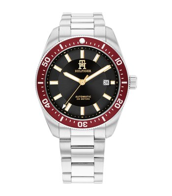 Horloge TOMMY HILFIGER TH85 AUTOMATIC Heren 1792154 Analoog Behuizing MINERAAL Zwart Bracelette Roestvrij staal Staal Etanchéiteiten 10BAR