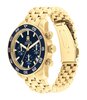 Montre TOMMY HILFIGER TH85 CHRONO (41MM) Homme 1792158 Analogue Cadran MINERAL Bleu Bracelet Acier Or jaune Etanchéité 5BAR