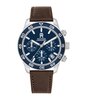 Montre TOMMY HILFIGER TH85 CHRONO (41MM) Homme 1792163 Analogue Cadran MINERAL Bleu Bracelet Cuir Brun Etanchéité 5BAR