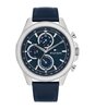 Montre TOMMY HILFIGER CLARK (46MM) Homme 1792165 Analogue Cadran MINERAL Bleu Bracelet Cuir Bleu Etanchéité 5BAR