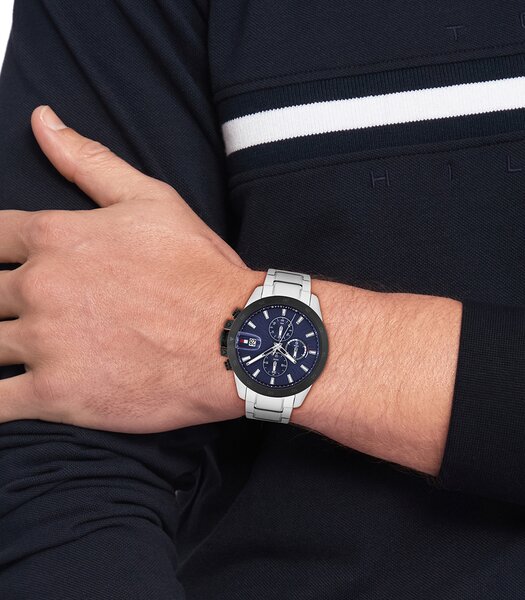 Montre TOMMY HILFIGER JAMESON Homme 1792198 Analogue Cadran MINERAL Bleu Bracelet Acier inoxydable Acier Etanchéité 5BAR
