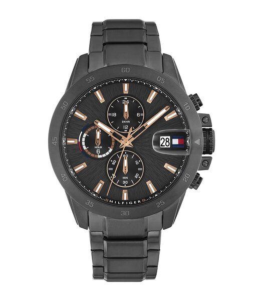 Montre TOMMY HILFIGER JAMESON Homme 1792218 Analogue Cadran MINERAL Gris Bracelet Acier Gris Etanchéité 5BAR