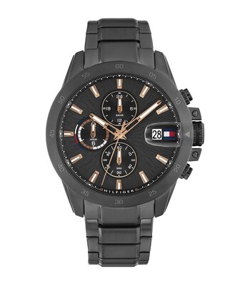 Montre TOMMY HILFIGER JAMESON Homme 1792218 Analogue Cadran MINERAL Gris Bracelet Acier Gris Etanchéité 5BAR