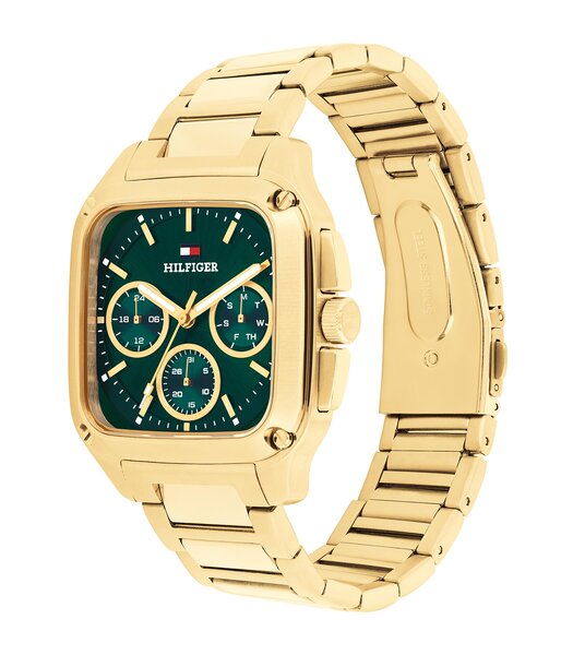 Montre TOMMY HILFIGER HERALD Homme 1792223 Analogue Cadran MINERAL Vert Bracelet Acier Or jaune Etanchéité 5BAR