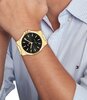 Horloge TOMMY HILFIGER BRUCE Heren 1792241 Analoog Behuizing MINERAAL Zwart Bracelette Staal Geelgoudkleurig Etanchéiteiten 3BAR