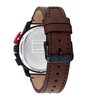 Montre TOMMY HILFIGER BANK Homme 1792268 Analogue Cadran MINERAL Bleu Bracelet Cuir Brun Etanchéité 5BAR