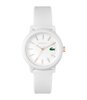 Montre LACOSTE SPORT INSPIRED Femme 2001211 Analogue Cadran MINERAL Blanc Bracelet Silicone Blanc Boucle ardillon Etanchéité 5BAR
