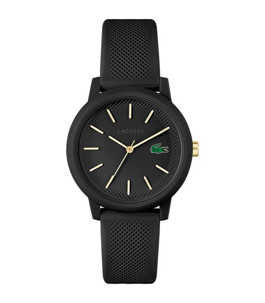 Montre LACOSTE SPORT INSPIRED Femme 2001212 Analogue Cadran MINERAL Noir Bracelet Silicone Noir Boucle ardillon Etanchéité 5BAR