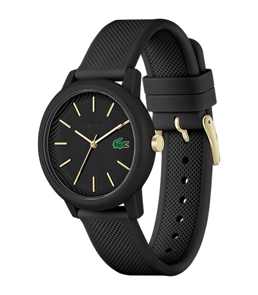 Montre LACOSTE SPORT INSPIRED Femme 2001212 Analogue Cadran MINERAL Noir Bracelet Silicone Noir Boucle ardillon Etanchéité 5BAR