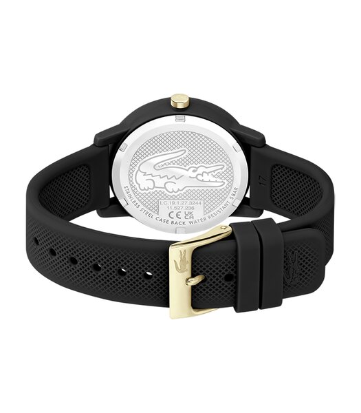 Montre LACOSTE SPORT INSPIRED Femme 2001212 Analogue Cadran MINERAL Noir Bracelet Silicone Noir Boucle ardillon Etanchéité 5BAR