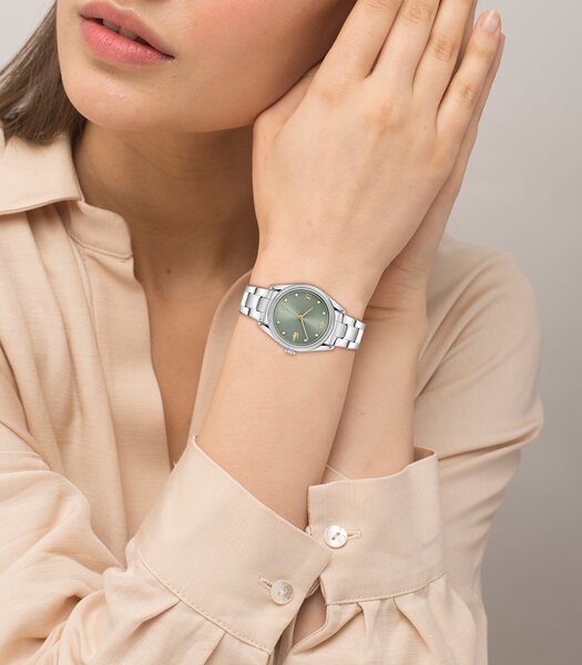 Montre LACOSTE CLASSIC ELEGANCE Femme 2001421 Analogue Cadran MINERAL Vert Bracelet Acier inoxydable Acier Etanchéité 5BAR