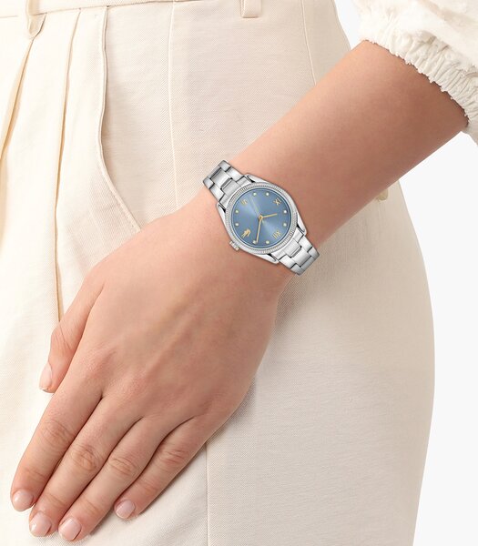 Montre LACOSTE CLASSIC ELEGANCE Femme 2001423 Analogue Cadran MINERAL Bleu Bracelet Acier inoxydable Acier Etanchéité 5BAR