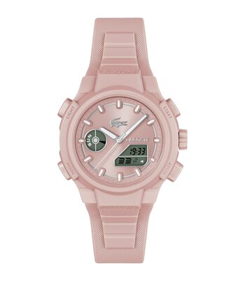 Montre LACOSTE SPORT INSPIRED Femme 2001429 Analogue Cadran MINERAL Rose Bracelet Silicone Rose Etanchéité 10BAR