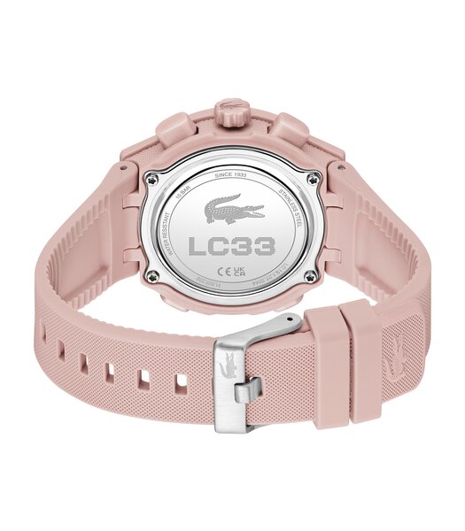 Montre LACOSTE SPORT INSPIRED Femme 2001429 Analogue Cadran MINERAL Rose Bracelet Silicone Rose Etanchéité 10BAR