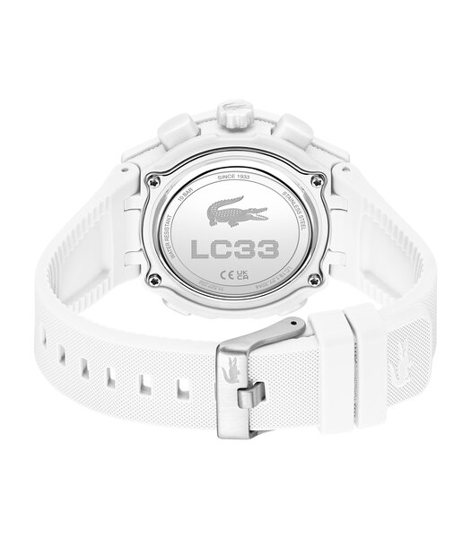 Montre LACOSTE SPORT INSPIRED Femme 2001430 Analogue Cadran MINERAL Or rose Bracelet Silicone Blanc Etanchéité 10BAR