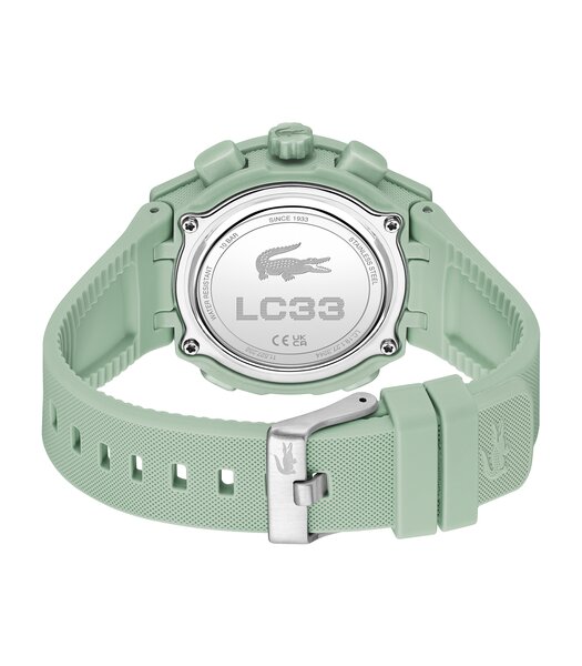 Montre LACOSTE SPORT INSPIRED Femme 2001433 Analogue Cadran MINERAL Or rose Bracelet Silicone Vert Etanchéité 10BAR
