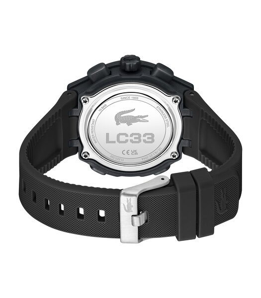 Montre LACOSTE SPORT INSPIRED Femme 2001434 Analogue Cadran MINERAL Noir Bracelet Silicone Noir Etanchéité 10BAR