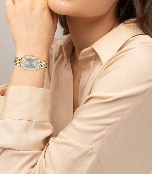 Montre LACOSTE CLASSIC ELEGANCE Femme 2001441 Analogue Cadran MINERAL Gris Bracelet Acier Or jaune Etanchéité 3BAR