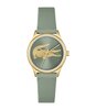 Montre LACOSTE LIFESTYLE Femme 2001481 Analogue Cadran MINERAL Vert Bracelet Silicone Vert Etanchéité 5BAR