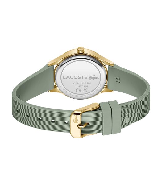 Montre LACOSTE LIFESTYLE Femme 2001481 Analogue Cadran MINERAL Vert Bracelet Silicone Vert Etanchéité 5BAR