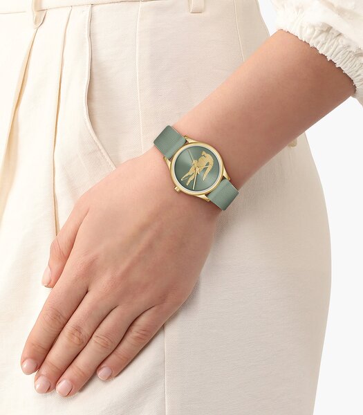 Montre LACOSTE LIFESTYLE Femme 2001481 Analogue Cadran MINERAL Vert Bracelet Silicone Vert Etanchéité 5BAR