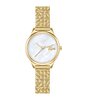 Montre LACOSTE CLASSIC ELEGANCE Femme 2001500 Analogue Cadran MINERAL Blanc Bracelet Acier Or jaune Etanchéité 5BAR