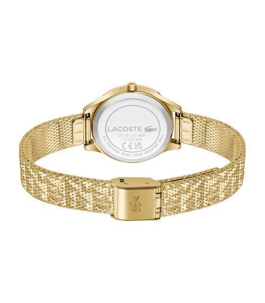 Montre LACOSTE CLASSIC ELEGANCE Femme 2001500 Analogue Cadran MINERAL Blanc Bracelet Acier Or jaune Etanchéité 5BAR