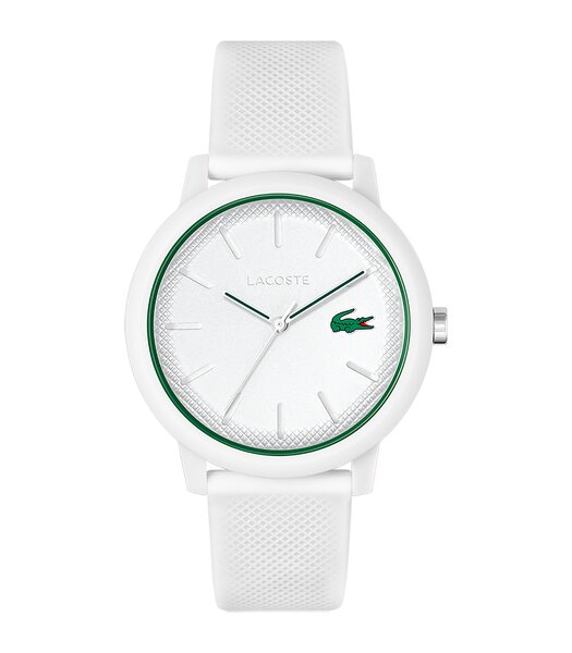 Montre LACOSTE SPORT INSPIRED Homme 2011169 Analogue Cadran MINERAL Blanc Bracelet Silicone Blanc Boucle ardillon Etanchéité 5BAR