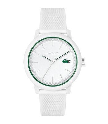 Montre LACOSTE SPORT INSPIRED Homme 2011169 Analogue Cadran MINERAL Blanc Bracelet Silicone Blanc Boucle ardillon Etanchéité 5BAR