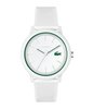 Montre LACOSTE SPORT INSPIRED Homme 2011169 Analogue Cadran MINERAL Blanc Bracelet Silicone Blanc Boucle ardillon Etanchéité 5BAR