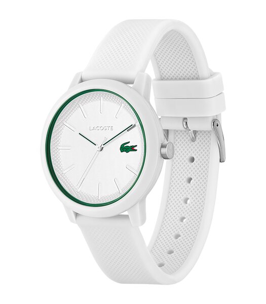 Montre LACOSTE SPORT INSPIRED Homme 2011169 Analogue Cadran MINERAL Blanc Bracelet Silicone Blanc Boucle ardillon Etanchéité 5BAR