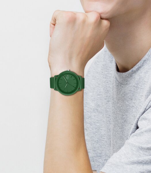 Montre LACOSTE SPORT INSPIRED Homme 2011170 Analogue Cadran MINERAL Vert Bracelet Silicone Vert Boucle ardillon Etanchéité 5BAR