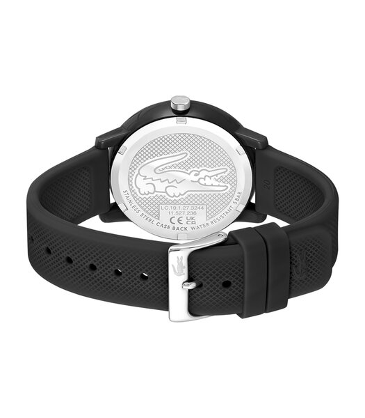 Montre LACOSTE SPORT INSPIRED Homme 2011171 Analogue Cadran MINERAL Noir Bracelet Silicone Noir Boucle ardillon Etanchéité 5BAR