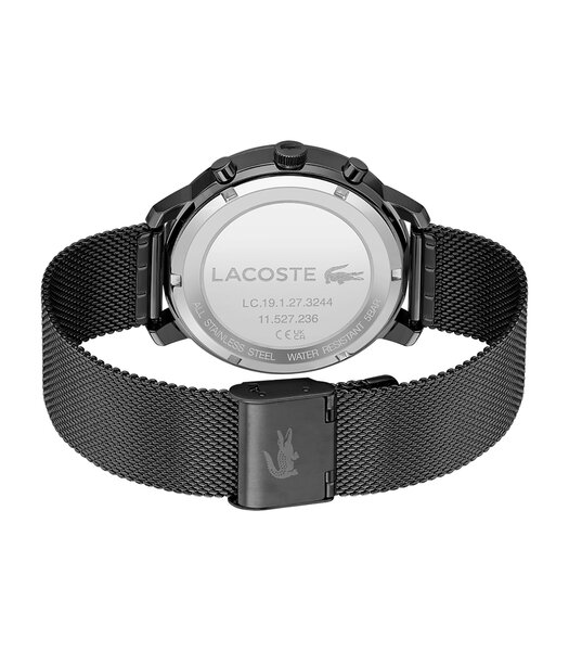 Montre LACOSTE LIFESTYLE Homme 2011194 Analogue Cadran MINERAL Noir Bracelet Acier Noir Clip / clasp Etanchéité 5BAR