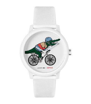 Montre LACOSTE SPORT INSPIRED Unisexe 2011265 Analogue Cadran MINERAL Blanc Bracelet Silicone Blanc Boucle déployante Etanchéité 5BAR