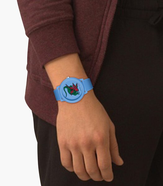 Montre LACOSTE SPORT INSPIRED Unisexe 2011266 Analogue Cadran MINERAL Bleu Bracelet Silicone Bleu Boucle déployante Etanchéité 5BAR
